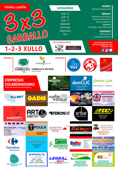 Cartaz 3x3 Carballo hckey