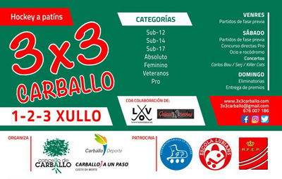 Torneo de Hckey a Patns 3x3 Carballo