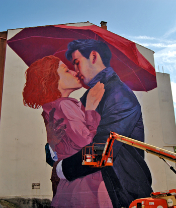 Natalia Rak en la Vila de Negreira