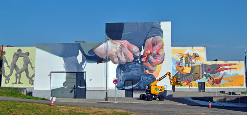 Mural de Case Maclaim en el Rexenera Fest 2016